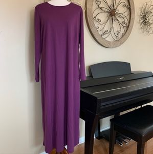 GRAVER STUDIO Size 1X Purple Long Sleeve Maxi Dress
